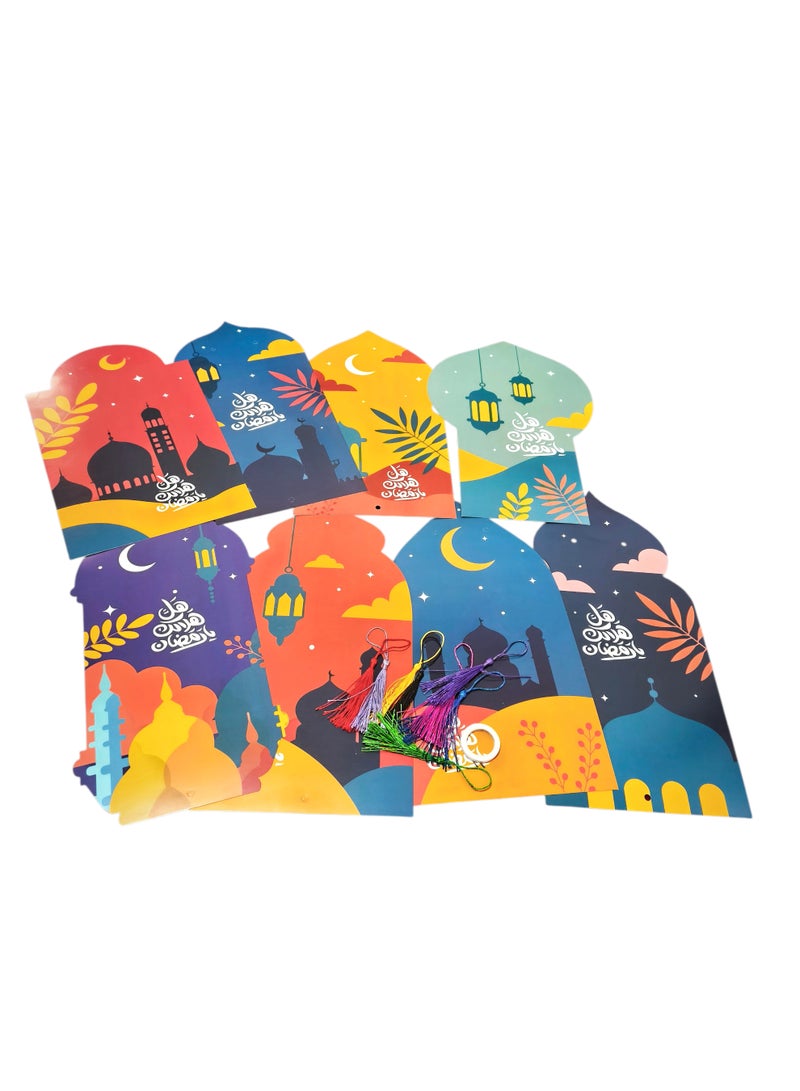 Hanging Decoration for Ramadan Made from Kraft Paper with String and Tassels - Image 2