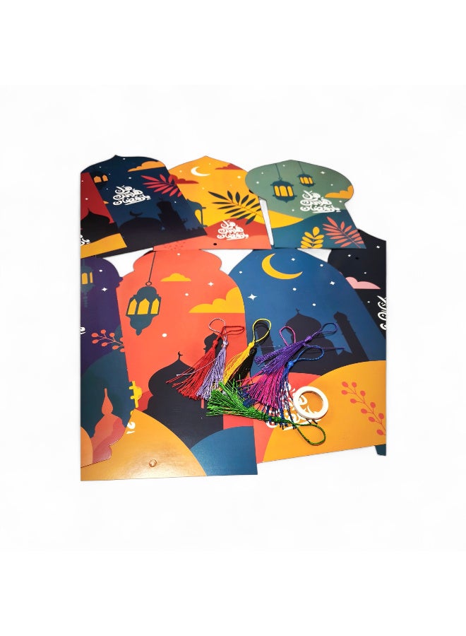 Hanging Decoration for Ramadan Made from Kraft Paper with String and Tassels - Image 4