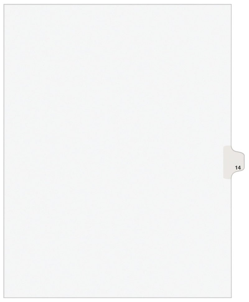 Avery Individual Legal Exhibit Dividers, Avery Style, 14, Side Tab, 8.5 x 11 inches, Pack of 25 (11924) - Image 1