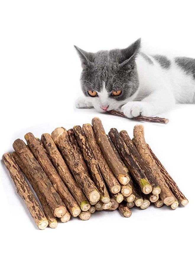 Mumoo Bear Mumoo Bear 30Pcs Cat Catnip Sticks, Cat Chew Sticks, Cat Catnip toys, Natural Matatabi Silvervine Chew Sticks, Teeth Grinding Chew toys for Cat, Dental Catnip Toys for Cat Kitten  - Image 1
