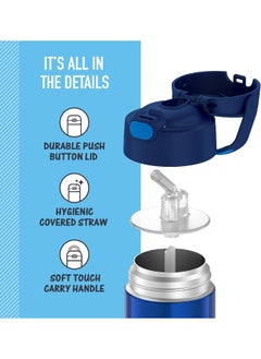 THERMOS THERMOS FUNTAINER Stainless Steel Kids Blue Bottle 355ML  - Image 4