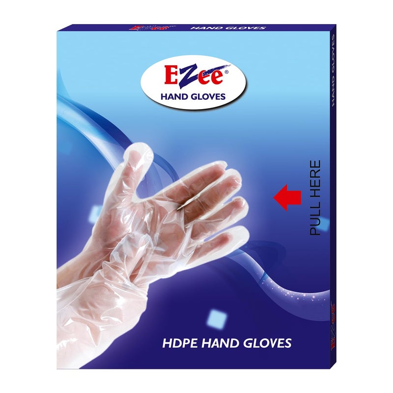 Ezee Multipurpose Disposable Hand Gloves Pack of 100 | Transparent & Disposable Gloves | Universal Size Gloves | For Gardening, Cleaning and Public Areas - Image 1