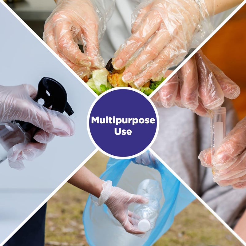 Ezee Multipurpose Disposable Hand Gloves Pack of 100 | Transparent & Disposable Gloves | Universal Size Gloves | For Gardening, Cleaning and Public Areas - Image 5