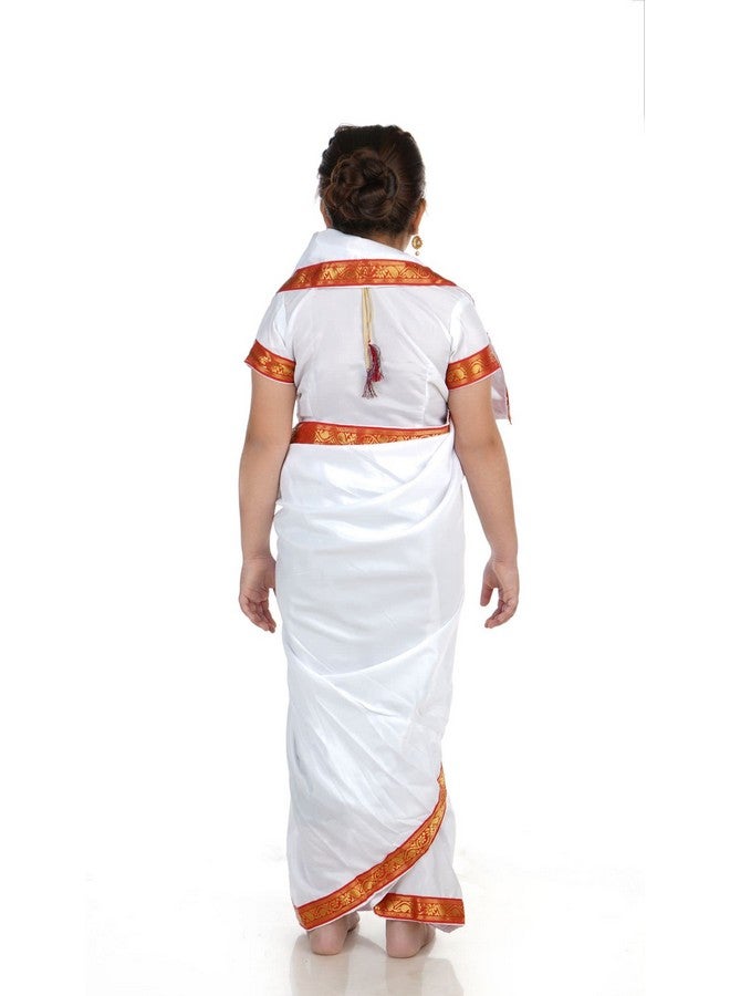 BookMyCostume Bengali Girl India with Jewellery Kids & Adults Fancy Dress Costume for Girls 7-8 years - Image 3