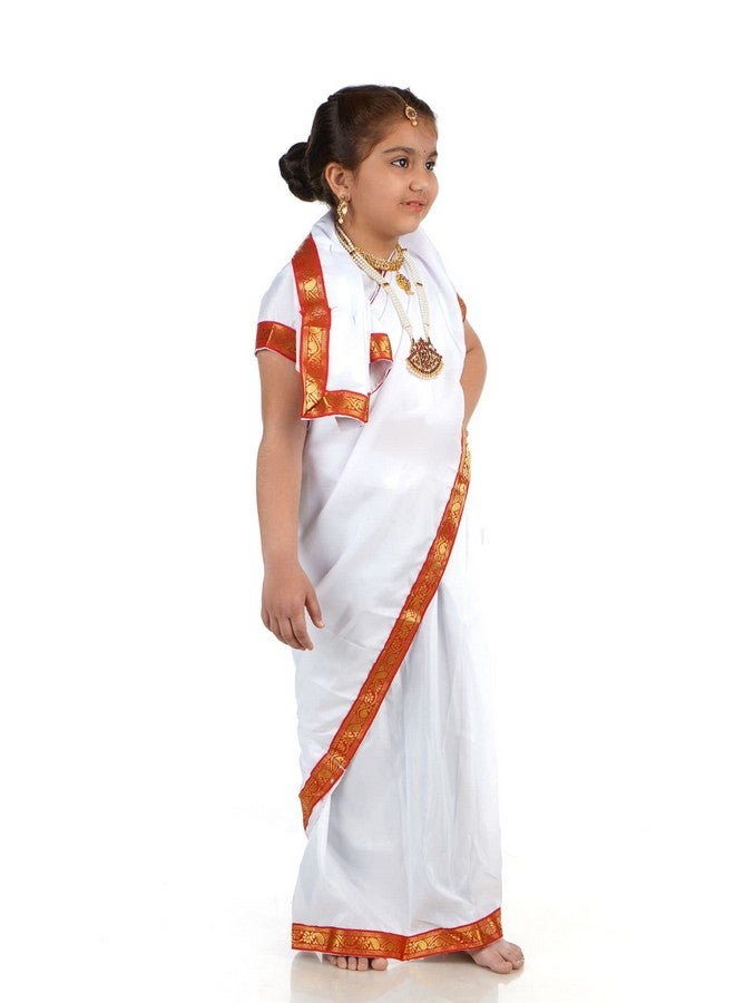 BookMyCostume Bengali Girl India with Jewellery Kids & Adults Fancy Dress Costume for Girls 7-8 years - Image 2