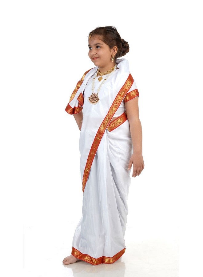 BookMyCostume Bengali Girl India with Jewellery Kids & Adults Fancy Dress Costume for Girls 7-8 years - Image 4