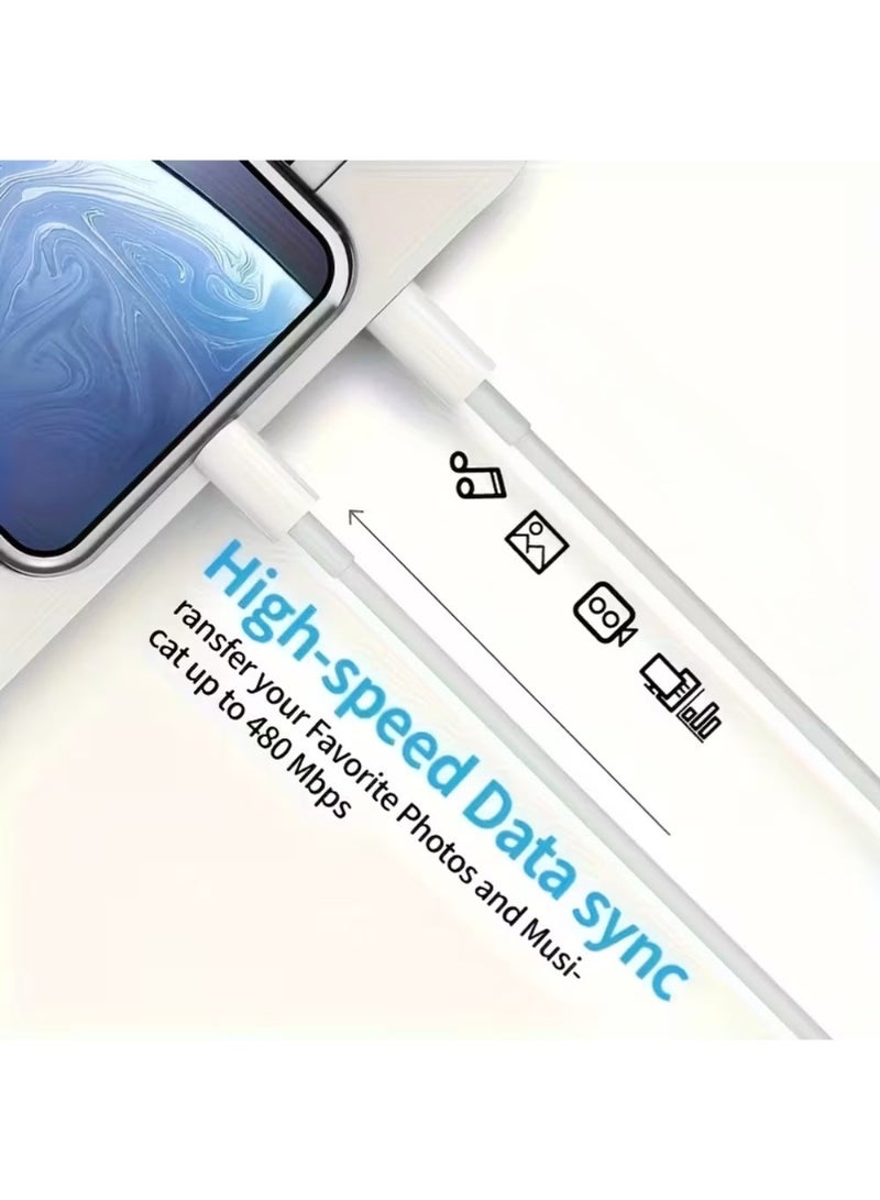 زدترون كابل شحن سريع لأجهزة آيفون [معتمد من Apple MFi] كابل USB-C إلى Lightning بطول 1 متر، متوافق مع أجهزة آيفون 14/14 بلس/14 برو/14 برو ماكس/13/13 برو/12/12 برو/12 برو ماكس/11/آيباد - Image 3
