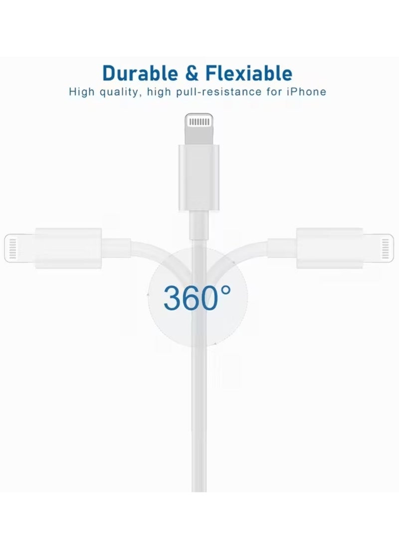 زدترون كابل شحن سريع لأجهزة آيفون [معتمد من Apple MFi] كابل USB-C إلى Lightning بطول 1 متر، متوافق مع أجهزة آيفون 14/14 بلس/14 برو/14 برو ماكس/13/13 برو/12/12 برو/12 برو ماكس/11/آيباد - Image 5