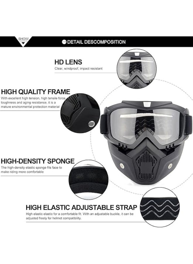 قناع زجاجي للوجه للدراجة النارية - Image 3