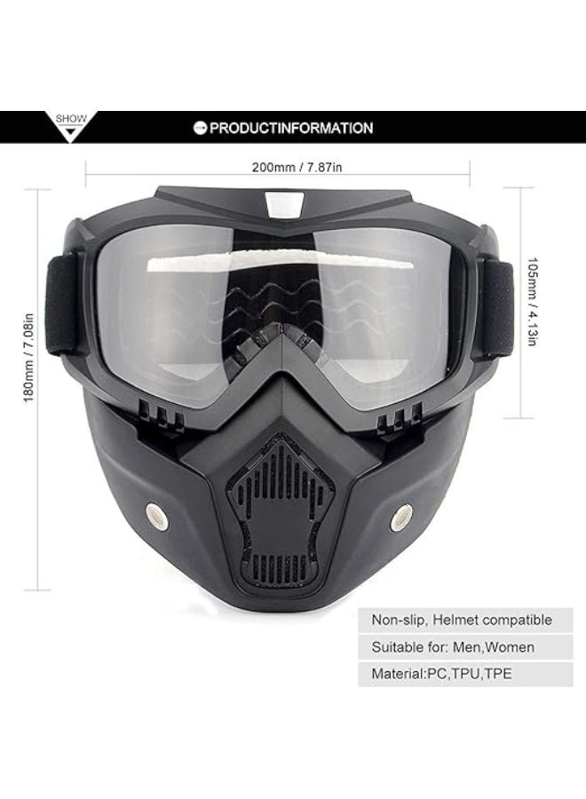 قناع زجاجي للوجه للدراجة النارية - Image 2