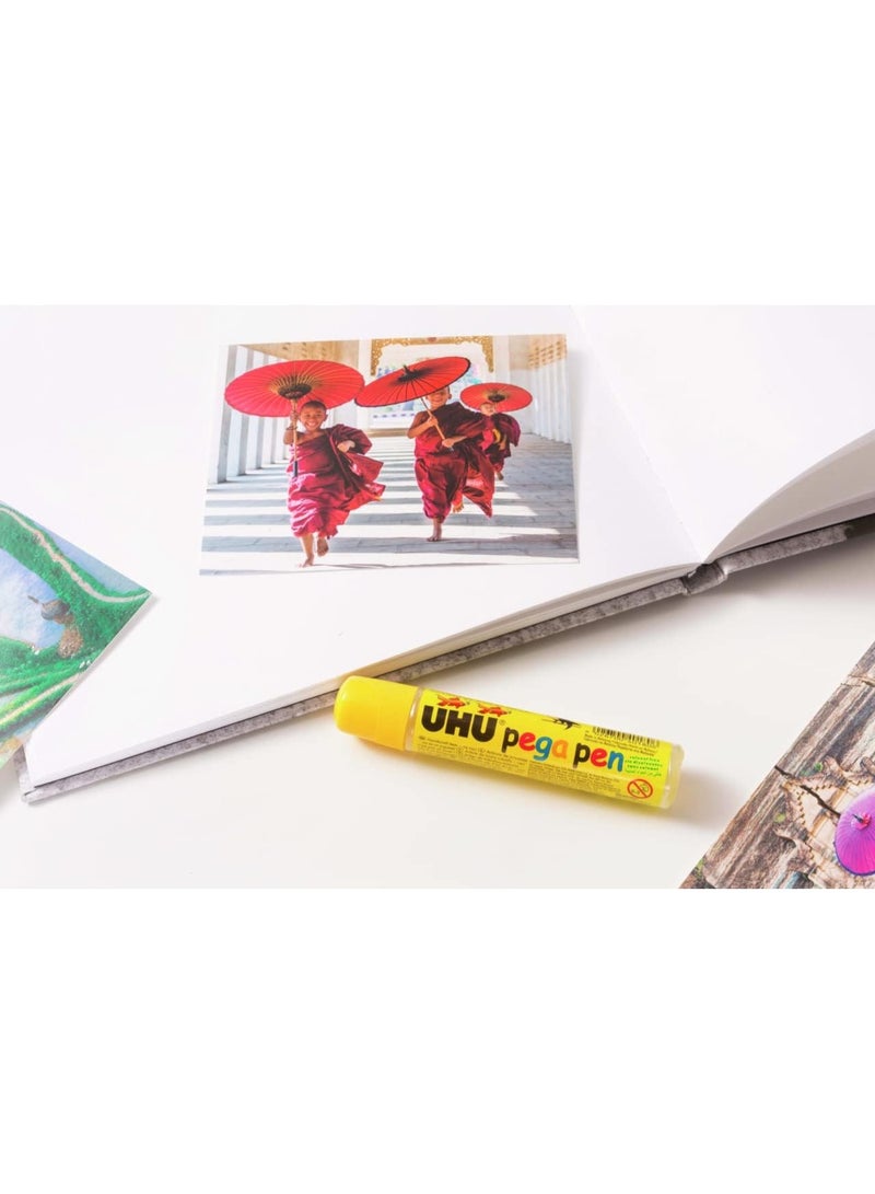 UHU غراء سائل خالي من المذيبات مكون من قطعتين للورق، الكرتون، واللعاب 50 مل لكل أنبوب - Image 2