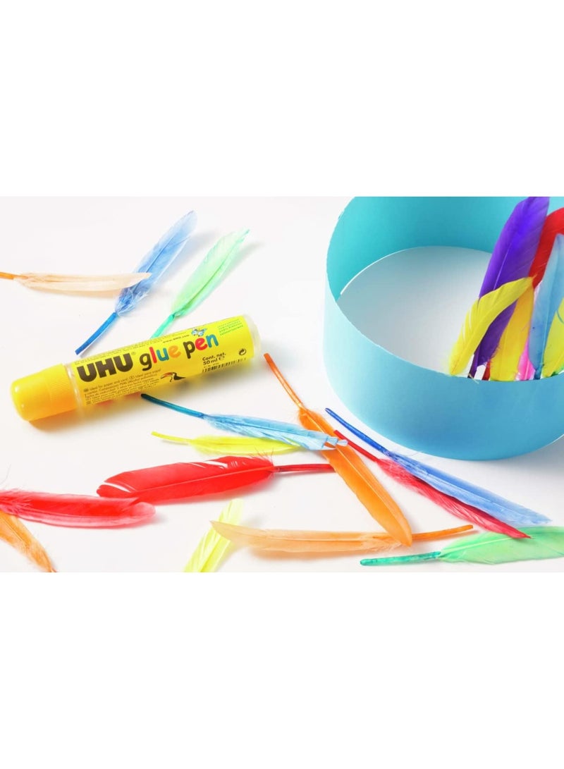 UHU غراء سائل خالي من المذيبات مكون من قطعتين للورق، الكرتون، واللعاب 50 مل لكل أنبوب - Image 5