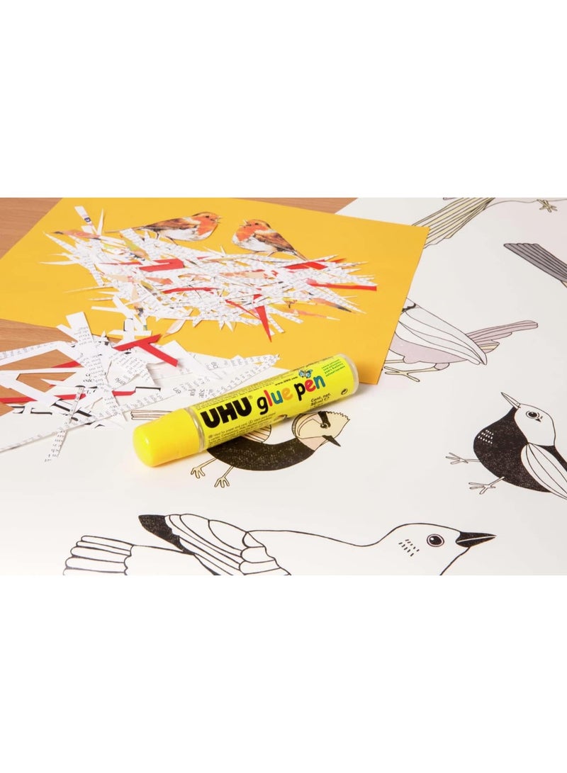 UHU غراء سائل خالي من المذيبات مكون من قطعتين للورق، الكرتون، واللعاب 50 مل لكل أنبوب - Image 3