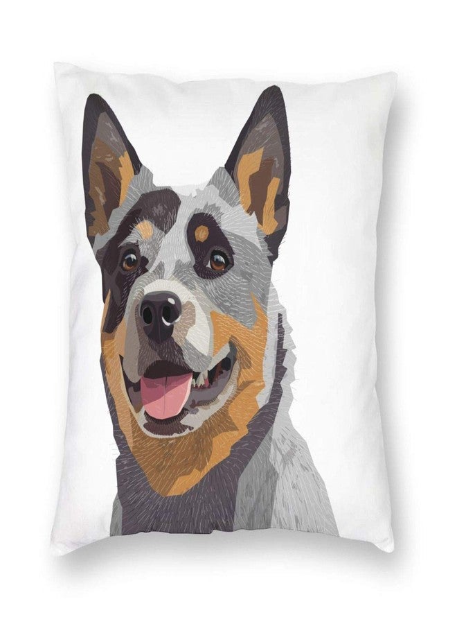Yaateeh Australian Cattle Dog Decorative Throw Pillow Covers Blue Heeler Pillows Case Square Cushion Cover Standard Pillowcase for Sofa Couch Bedroom Patio 18x18 Inch - Image 1