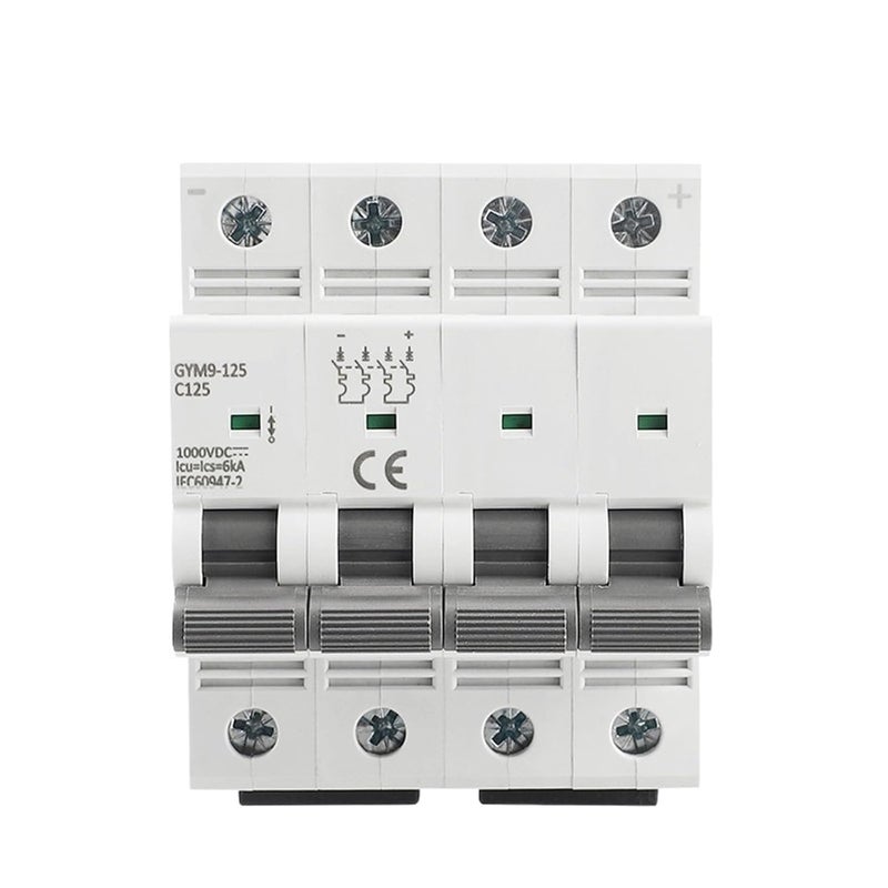 100A 4 Pole 1000VDC Mini Circuit Breaker DC MCB for Solar PV System Din Rail Mount - Image 1