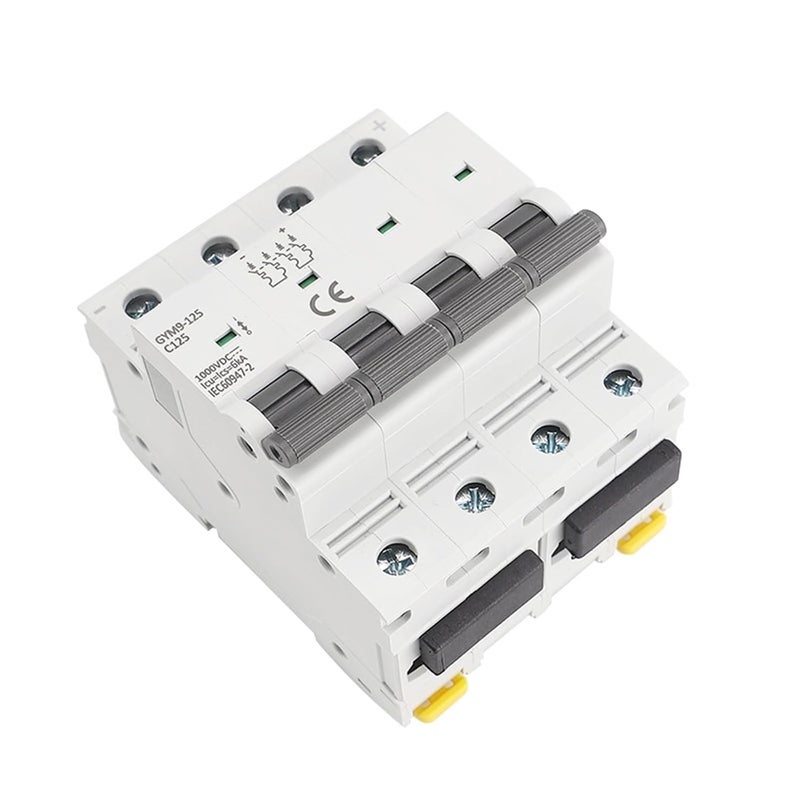 100A 4 Pole 1000VDC Mini Circuit Breaker DC MCB for Solar PV System Din Rail Mount - Image 4