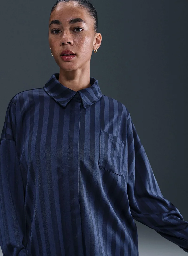 Nike  Nsw Jacquard Stripe Button Down Shirt for Women | Best Price UAE