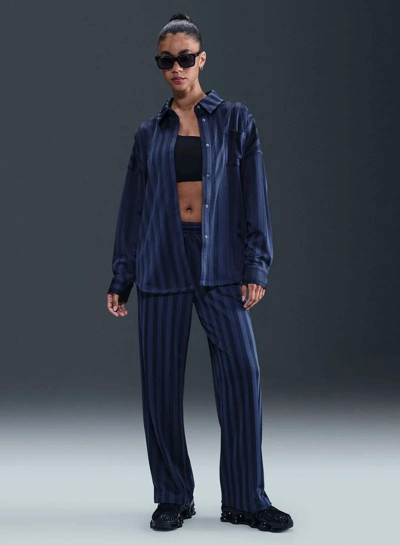 Nike  Nsw Jacquard Stripe Button Down Shirt for Women | Best Price UAE