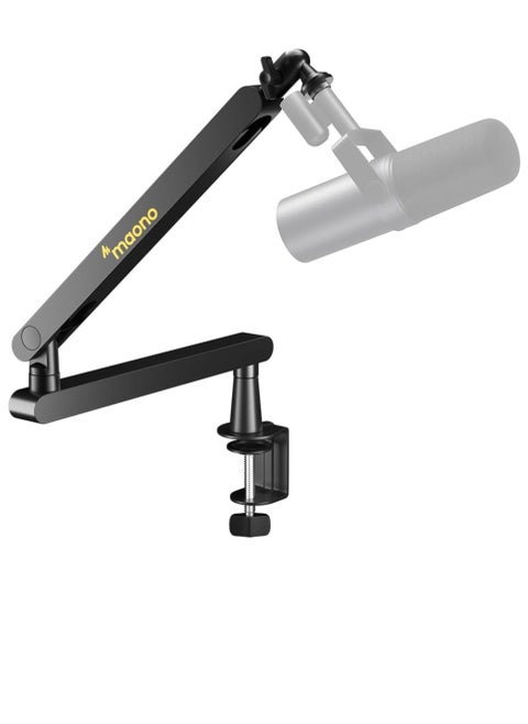 Low Profile BA92 Microphone Arm, Mic Boom Arm with Cable Management Channels, Desk Clamp, Versatile Mounting, and Fully Adjustable, Heavy Duty Microphone Stand for Podcast