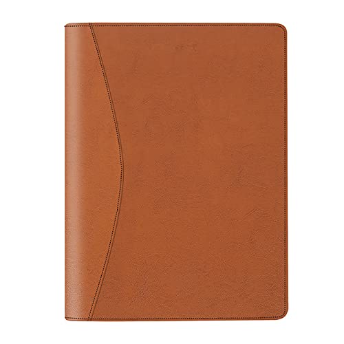 FEDUS Multipurpose Mens & Womens Leatherette Professional File Folders for Certificates, Documents Holder, Document Bag, Portfolio, Executive File Legal Size Documents Holder with 20 Leafs Brown - Image 1