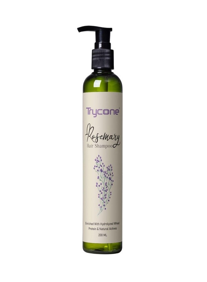 Trycone Rosemary Hair Shampoo with Hydrolyzed Wheat Protein, Hibiscus & Natural Actives | Controls Hair Fall, Reduces Dandruff & Promotes Hair Growth - 200 ml - Image 1