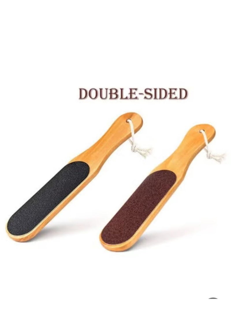 Double-sided foot file for smoothing feet, high-quality wood