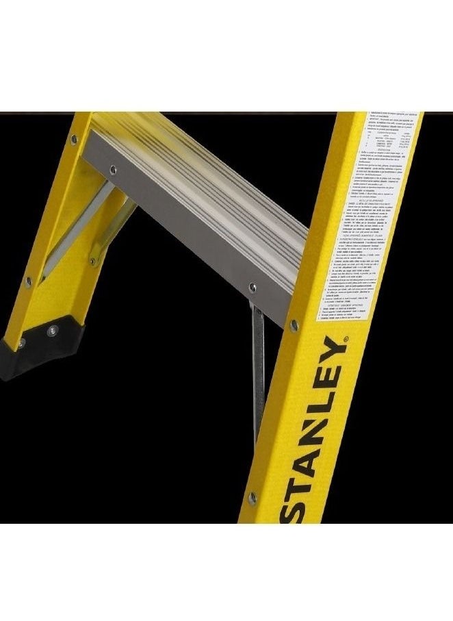 Stanley - STANLEY Step Ladder | 3 Steps Fibre Ladder | Anti Slip Steps | Non-Slip Rubber Edge Guards | 150 KG Loading Capacity | EN131 Approved - Image 1