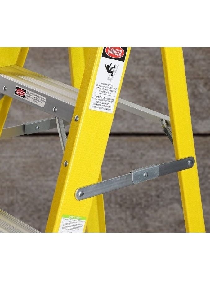 Stanley - STANLEY Step Ladder | 3 Steps Fibre Ladder | Anti Slip Steps | Non-Slip Rubber Edge Guards | 150 KG Loading Capacity | EN131 Approved - Image 1