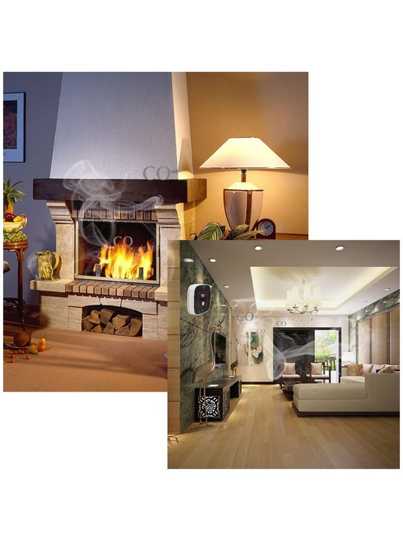 Captaintech Carbon Monoxide Alarm, CO Detector with Digital Display Sensitive Intelligent Voice, Wall-mounted Type Disaster Prevention Supplies for Home Office Kitchen - Image 3