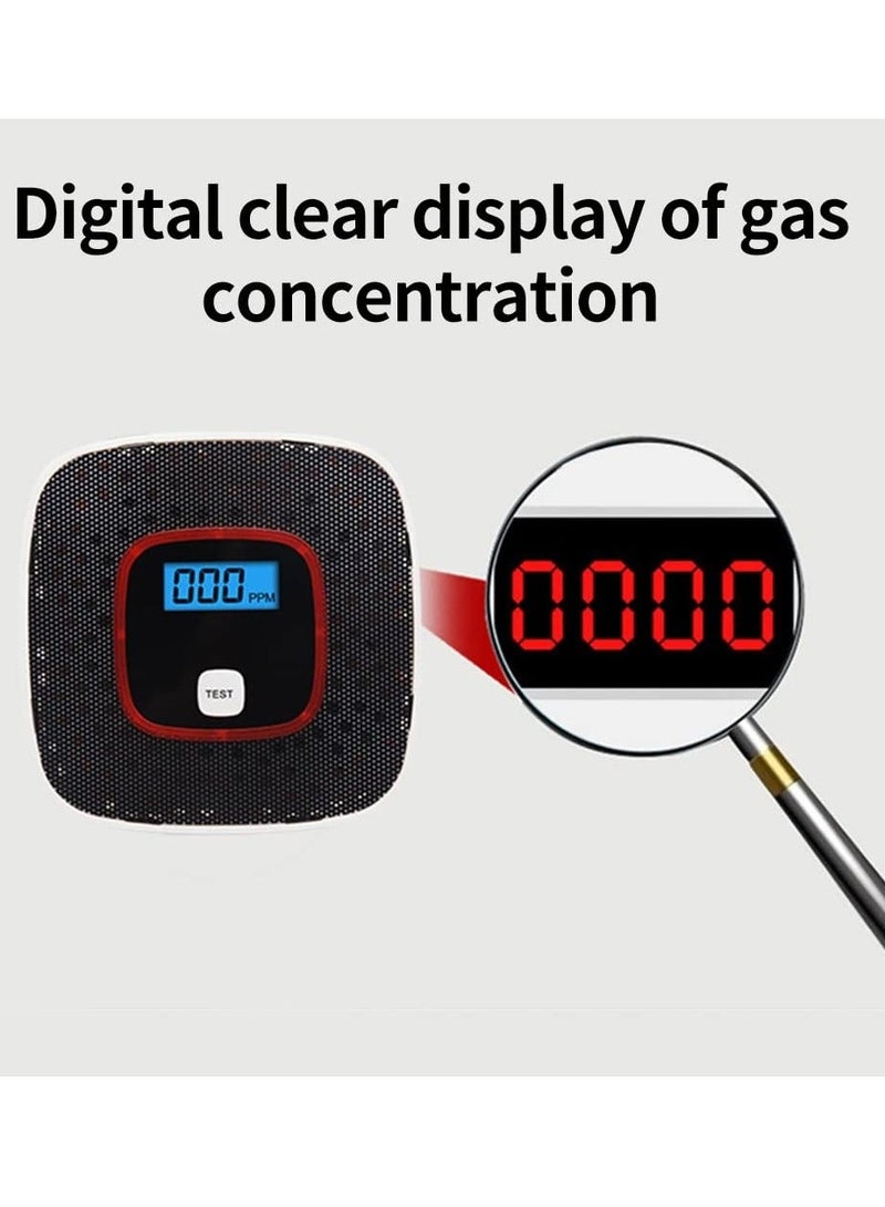 Captaintech Carbon Monoxide Alarm, CO Detector with Digital Display Sensitive Intelligent Voice, Wall-mounted Type Disaster Prevention Supplies for Home Office Kitchen - Image 4