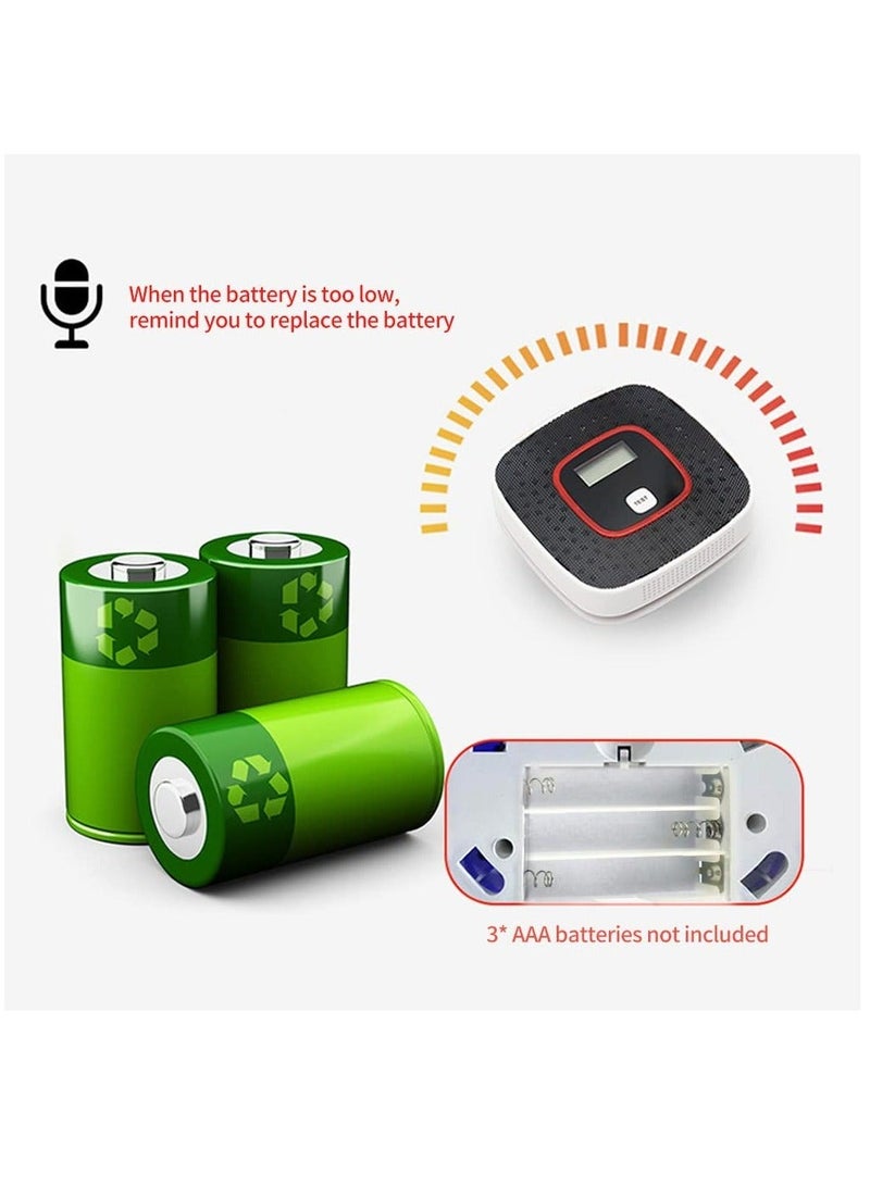 Captaintech Carbon Monoxide Alarm, CO Detector with Digital Display Sensitive Intelligent Voice, Wall-mounted Type Disaster Prevention Supplies for Home Office Kitchen - Image 5