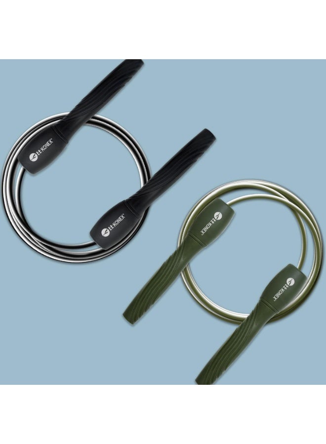 كونيكس حبل قفز للرجال والنساء | حبل رياضي لللياقة البدنية والتدريب في المنزل والصالة الرياضية (أسود) - Image 5