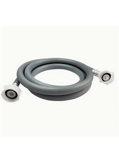 Generic Universal Washing Machine Inlet Hose with 3/4 x 1/2 Inch Bush Adaptor & Teflon Tape - Heavy Duty Water Supply Hose for Washing Machines & Dishwashers, Leak-Proof Design, Flexible & Durable  - Image 1