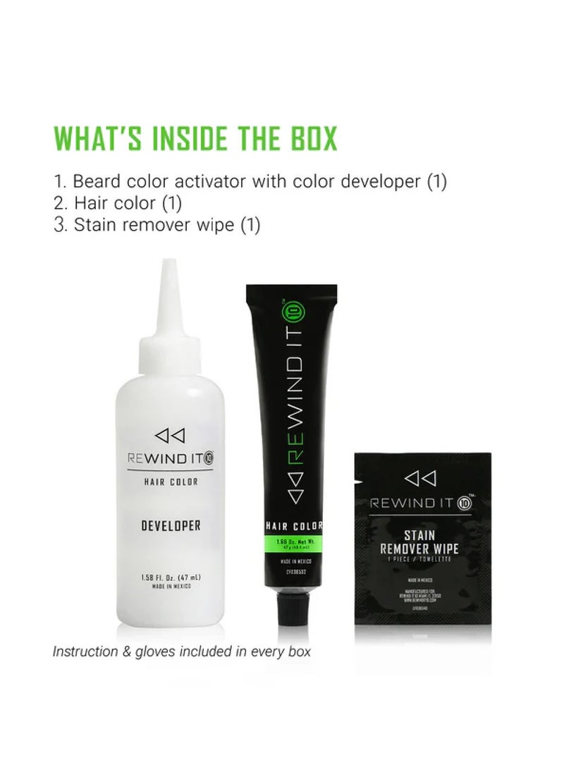 REWIND It 10 Hair Color For Men, Italian Formula, Ammonia Free Mens Hair Color, Dark Brown - Image 4