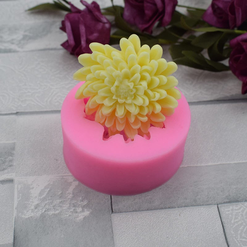 Anktily Chrysanthemum Flower Silicone Soap Mold Candle Mold Fondant Chocolate Cake Candy Mould Resin Clay Baking Pastry Tools - Image 3
