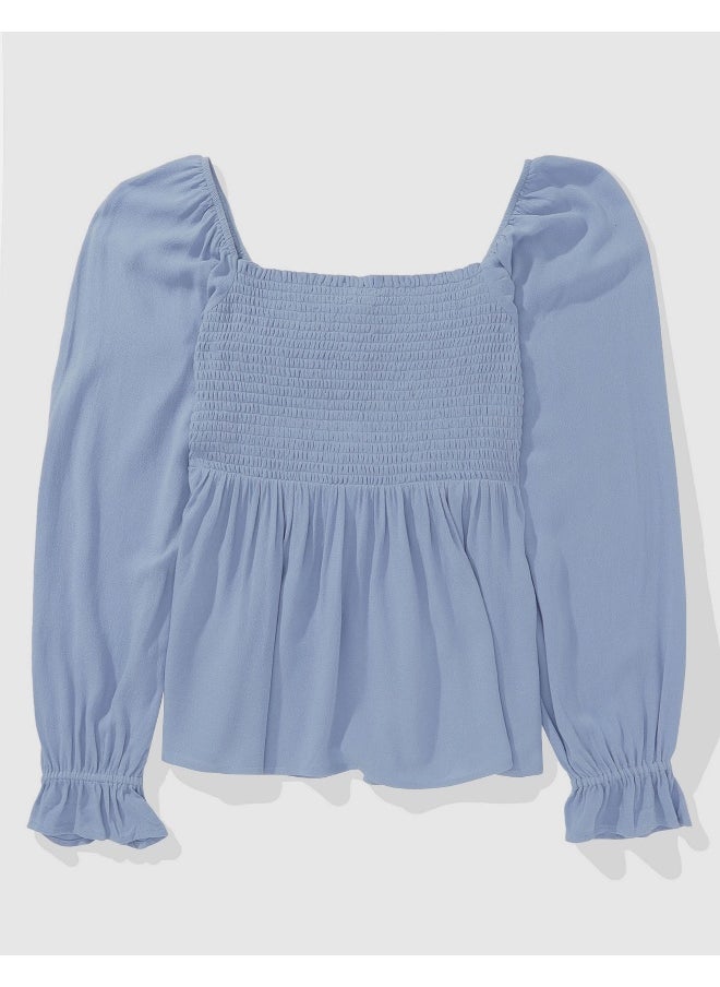 Aerie Puff Sleeve Ruched Top  - Image 3