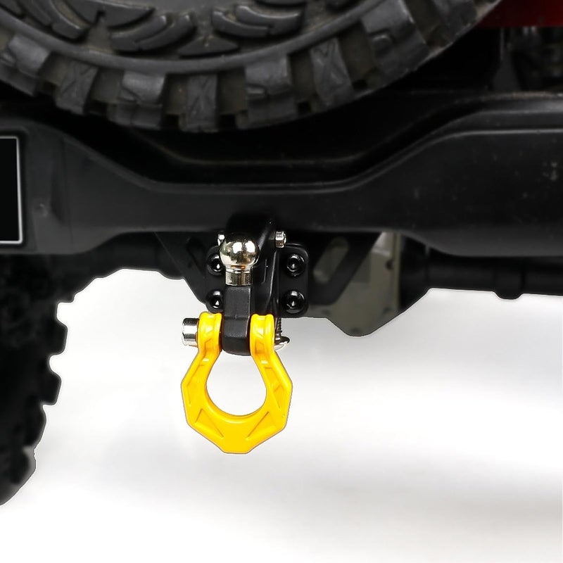 1:10 1:18 Climbing Car Hook Towing to Install Hook for RC Cars Upgrade Part for SCX10 RC RC Crawler Car Trucks, Yellow - Image 2
