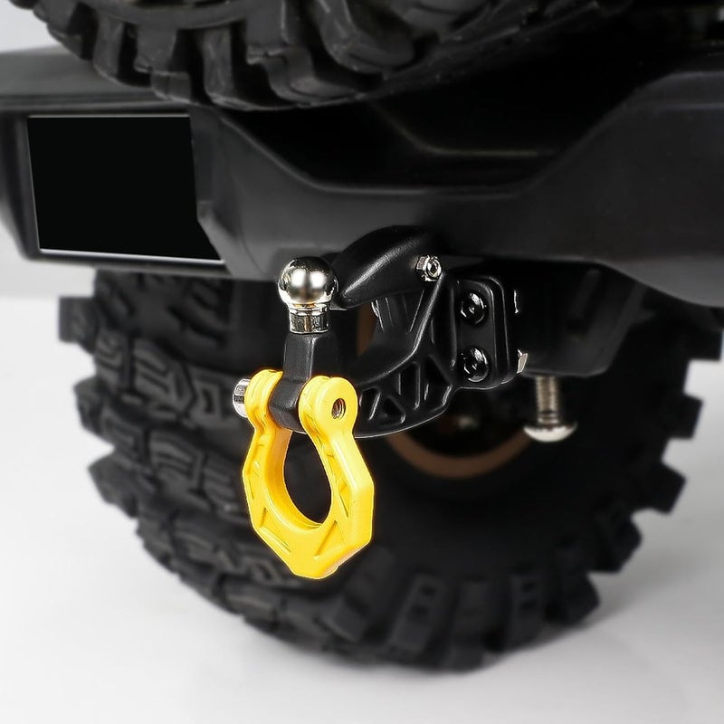 1:10 1:18 Climbing Car Hook Towing to Install Hook for RC Cars Upgrade Part for SCX10 RC RC Crawler Car Trucks, Yellow - Image 5