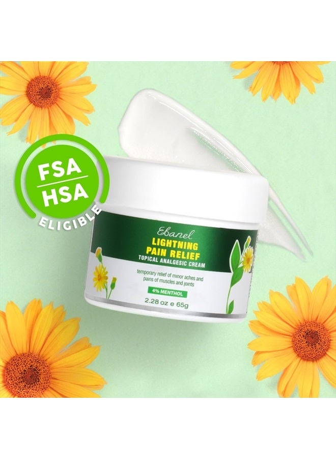Ebanel Menthol Arnica Gel Pain Relief Cream with Hemp Oil, Emu Oil, MSM, Camphor, Vitamin B6, Boswellia, Bruise Cream Muscle Rub for Arthritis, Strains, Sprains, Joint Pain - Image 5