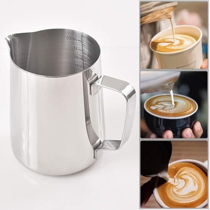Unity Espresso Steaming Pitchers 20 Oz  600Ml Stainless Steel Frothing Pitcher With Measurement Scale - Image 4