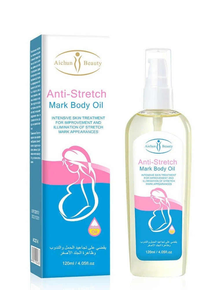Aichun beauty Anti Stretch Mark Body Oil 120ml Natural Skin Firming and Hydrating Oil for Scars and Stretch Marks - Image 1