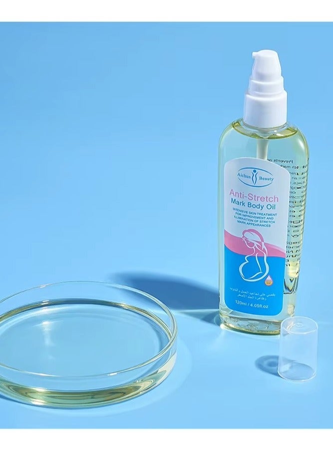 Aichun beauty Anti Stretch Mark Body Oil 120ml Natural Skin Firming and Hydrating Oil for Scars and Stretch Marks - Image 3