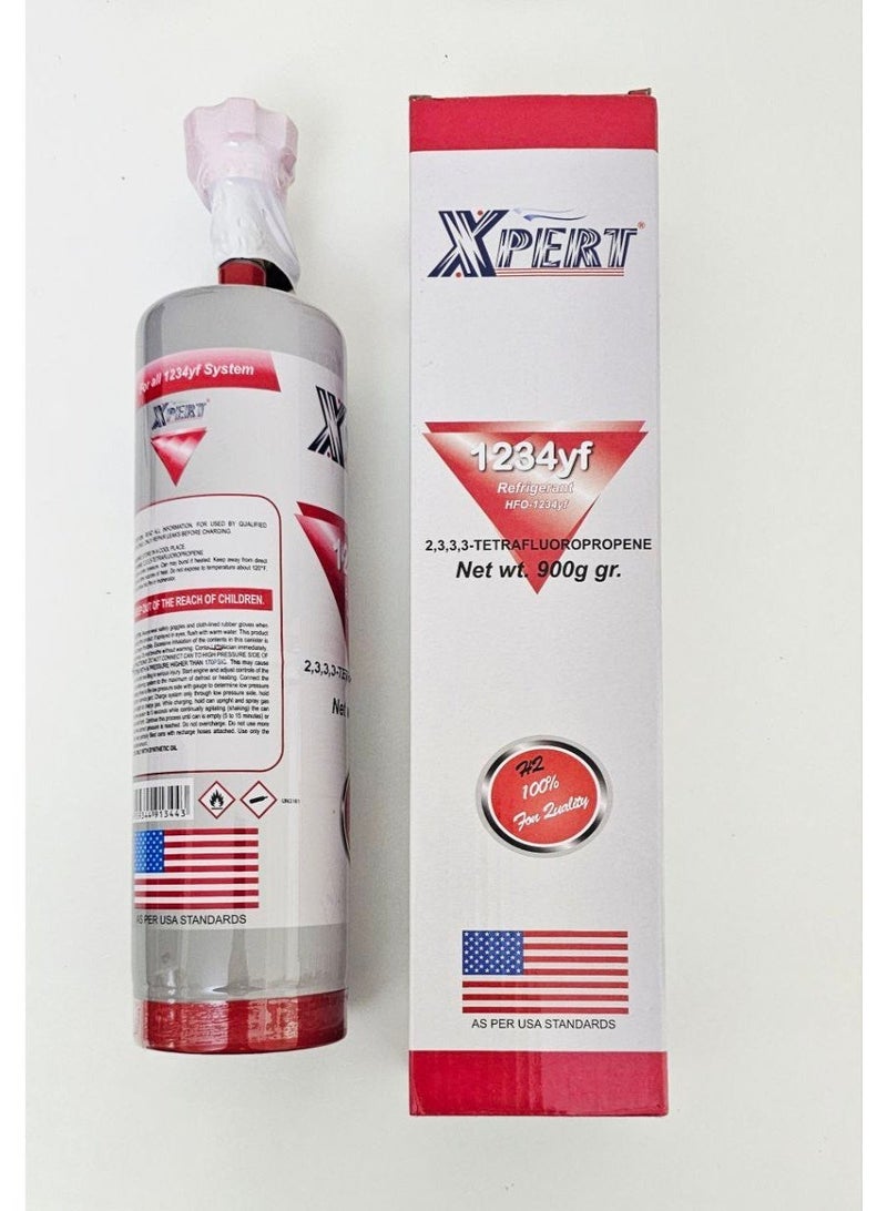 Xpert R1234YF Refrigerant Gas 900g N.W, valve included, as per U.S.A standard - Image 1