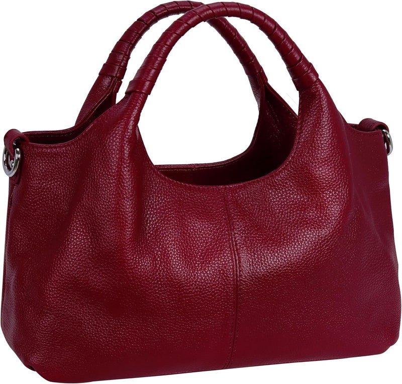 Iswee Genuine Leather Shoulder Bags Purses and Handbags for Women Satchel Designer Cross Body Hobo Medium Size Tote - Image 1
