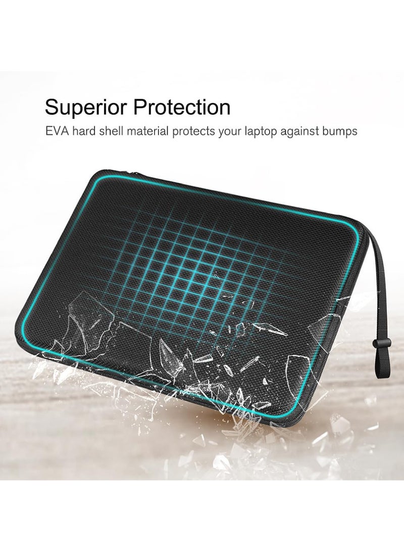 روك بو قضية الأكمام الكمبيوتر المحمول الصلبة لـ 13 بوصة MacBook Air M4 2025 M3 2024 ، 14 بوصة MacBook Pro M4 / M3 / M2 / M1 A2918 A2992 A2779 A2442 ، 13 '' Air / Pro ، قضية مقاومة للماء لديل ، سطح الكمبيوتر المحمول ، HP ، Acer ، أسود - Image 3