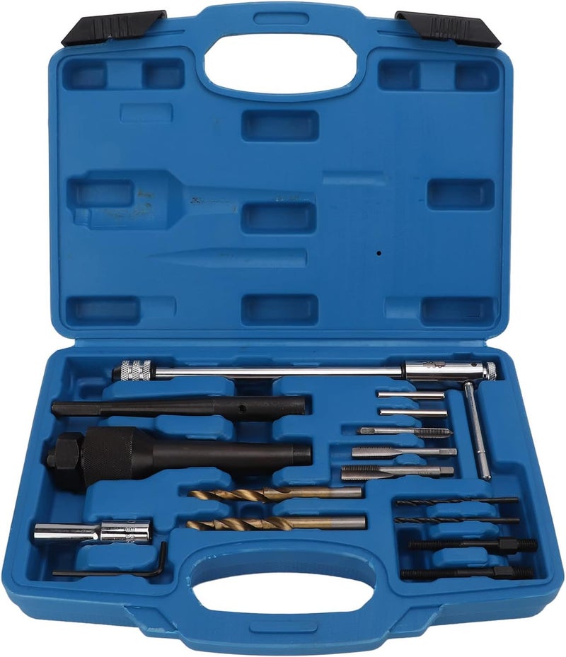 Easy hand assemble compatible Qqmora Universal 16pcs Portable Steel Glow Plug Removal Kit for Damaged Plugs, Metric Remover Set, 8mm 10mm Repair Tools Set Repeated use trusted quality Elegant appearance All environment compatible Wide range compatible material Simple upgraded construction Gulf climate tested upgraded quality Cross product combo compatible Big & small space compatible Cost saving user oriented build Trendy varied sizing alternatives All item simple matching build Moisture wear upgraded quality Global upgraded economical craftsmanship General compatible design Local supply chain stock All-item unified delivery Fine detail Growing order stock support Stable inert material Flexible varied design Water rust proof Secure equipped warehouse Safe silicone build Surface safe - Image 1