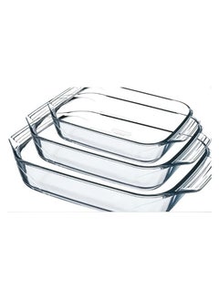 Generic Pyrex® Rectangular Oven Dishes Set Made in France - 3 pieces  - Image 1