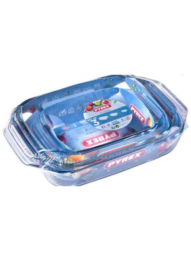Generic Pyrex® Rectangular Oven Dishes Set Made in France - 3 pieces  - Image 2