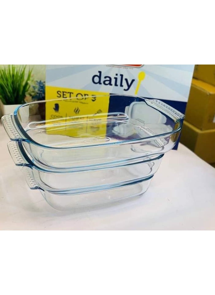 Generic Pyrex® Rectangular Oven Dishes Set Made in France - 3 pieces  - Image 4