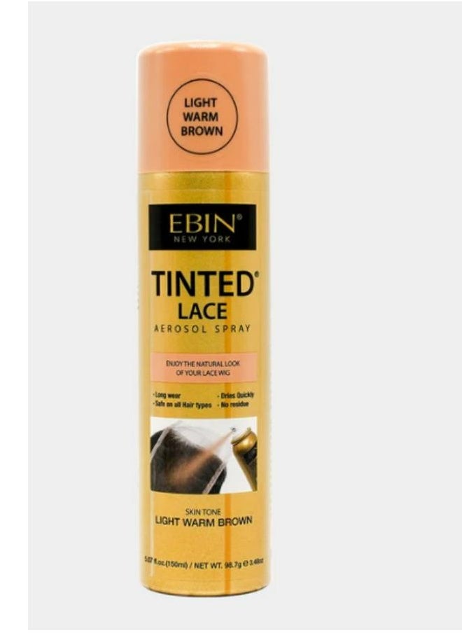 EBIN NEW YORK TINTED LACE AEROSOL SPRAY-LIGHT WARM BROWN 150 ML  - Image 1